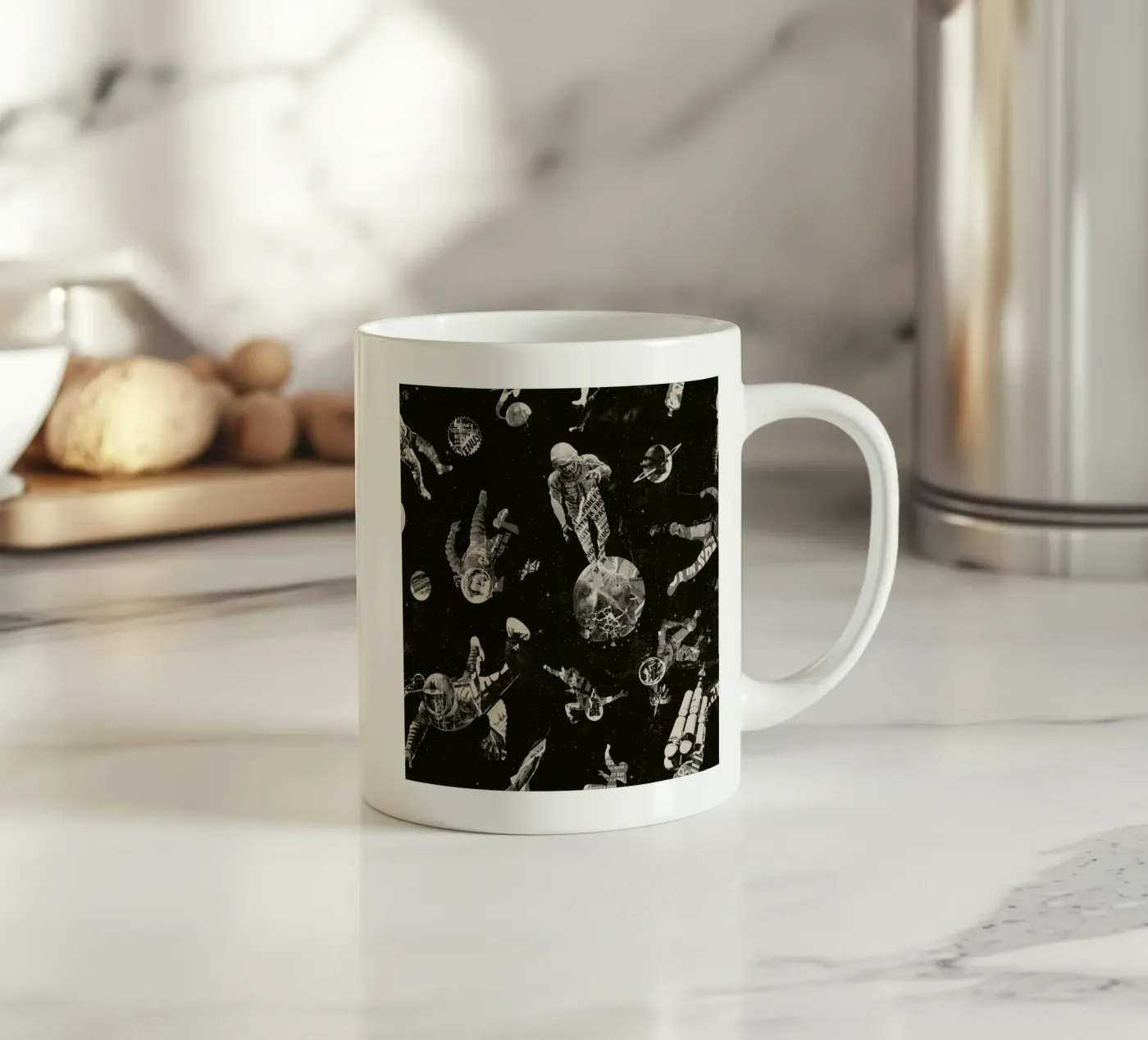 Infinity Space Print ceramic mug by Matheus Lopes Castro