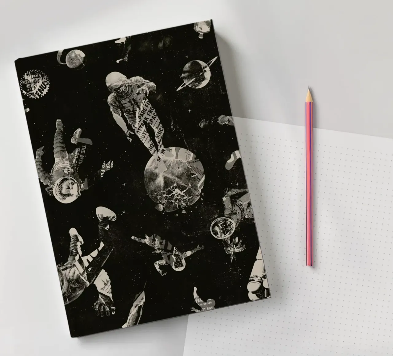 Infinity Space Print notebook by Matheus Lopes Castro