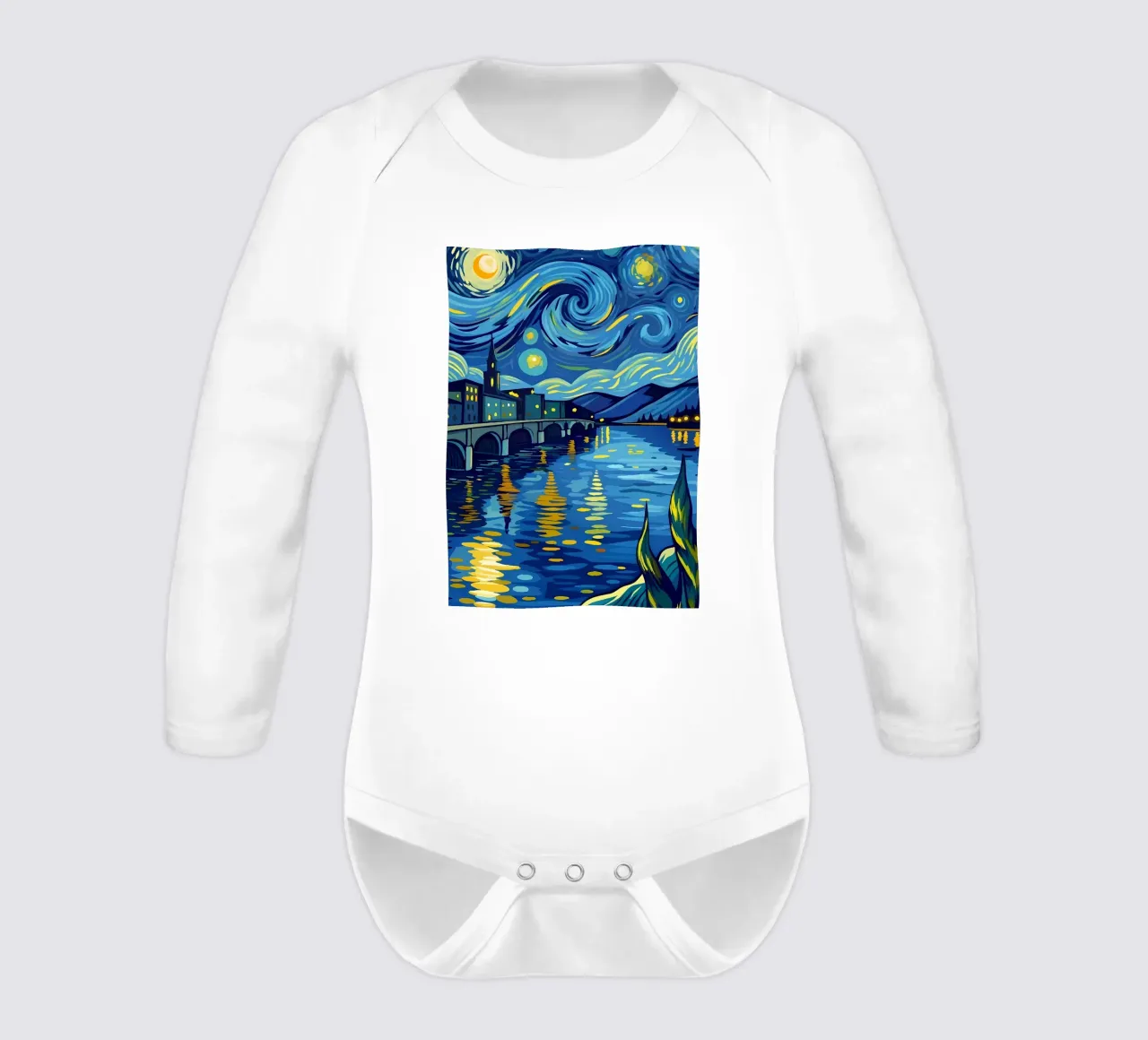 Decorazione Van Gogh body neonato maniche lunghe da Adrian Patel