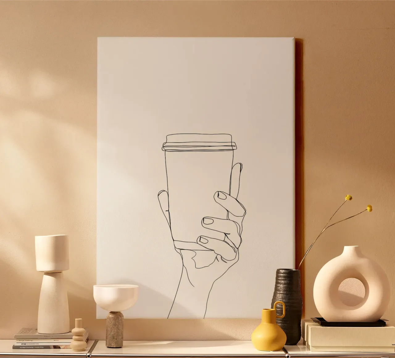 Caffè Cupr tela con Cornice a cassetta da Aiden Garcia