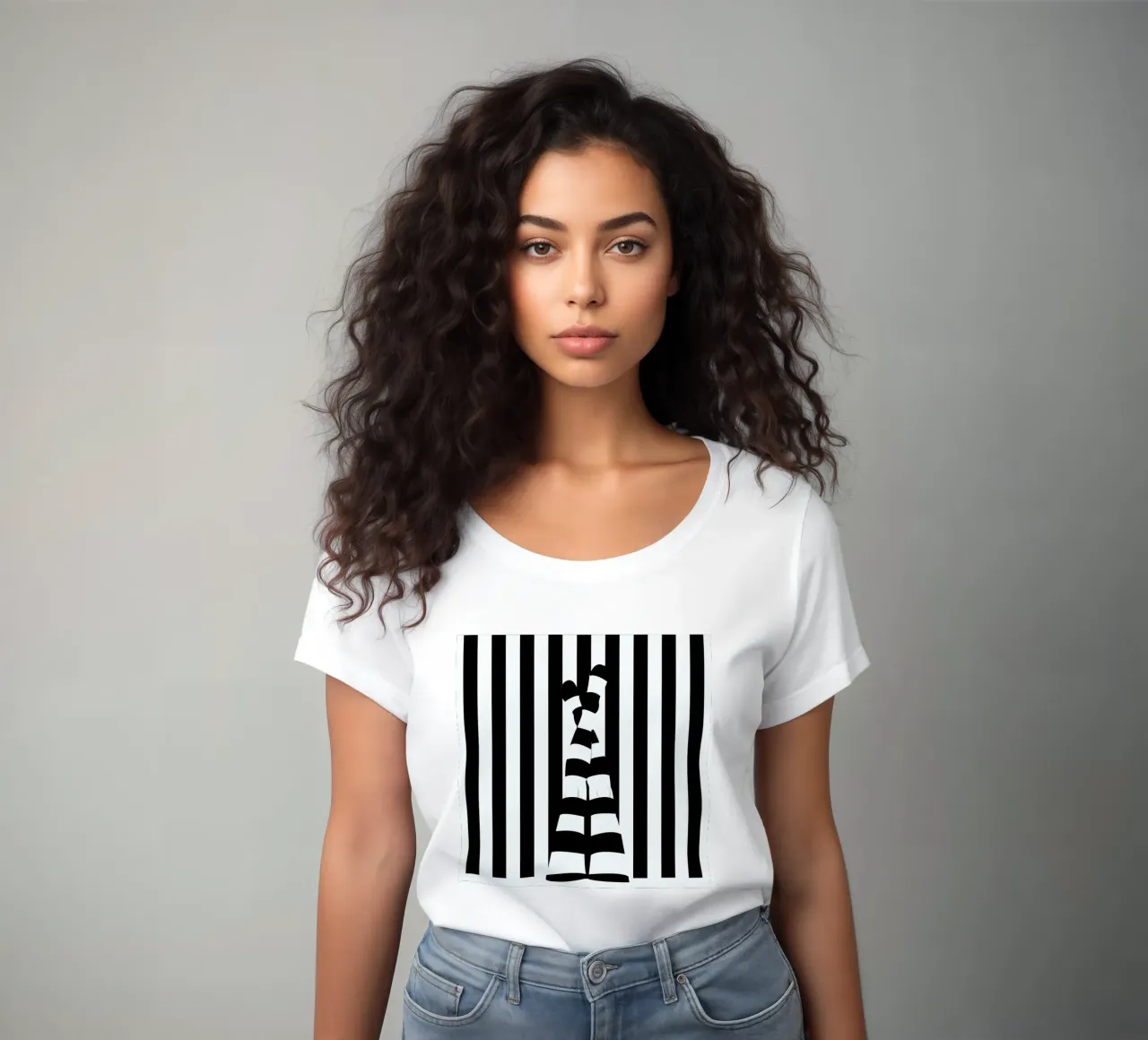 Striping legs women's fitted t-shirt by Ctoft