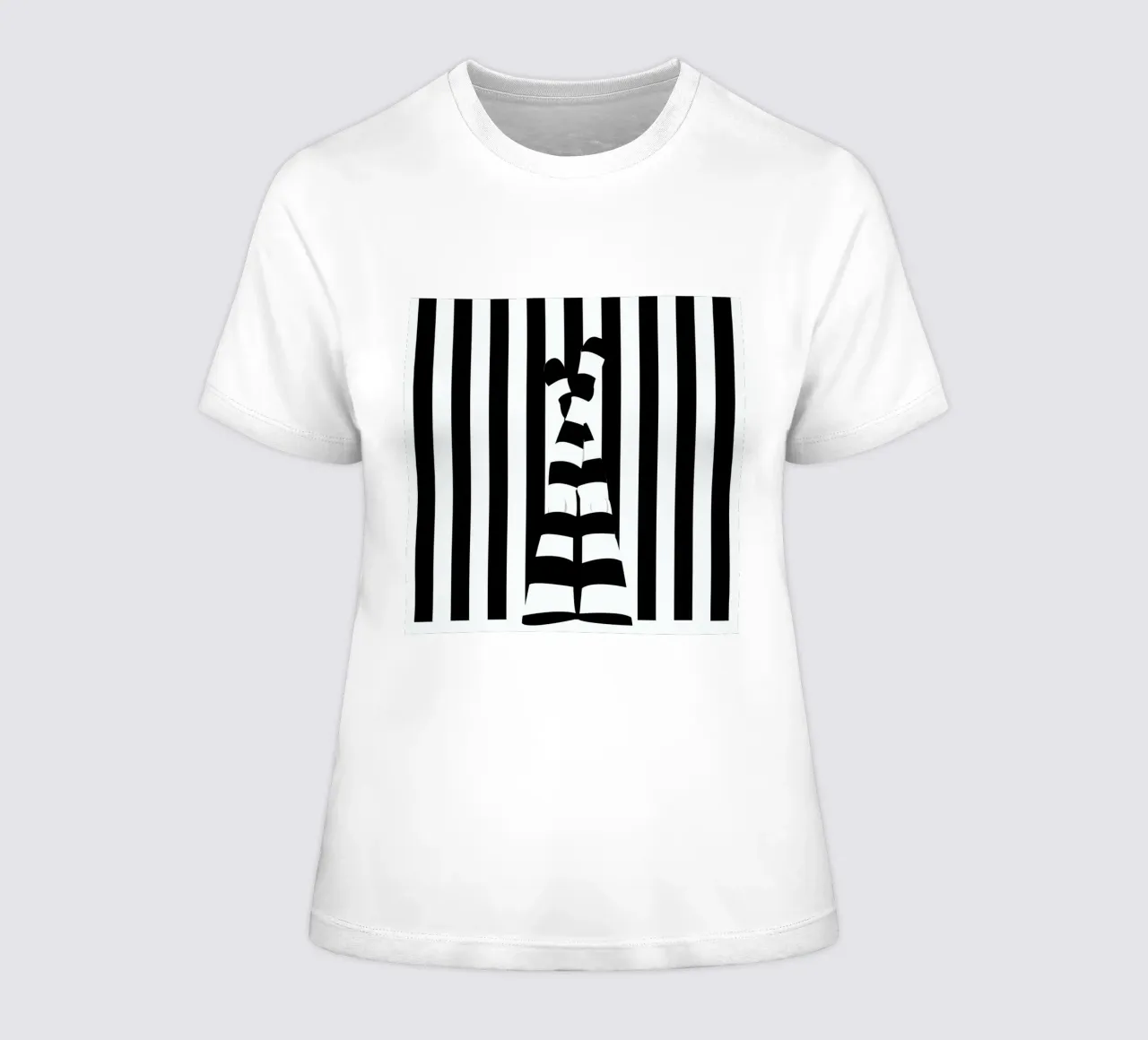 Striping legs women's fitted t-shirt by Ctoft