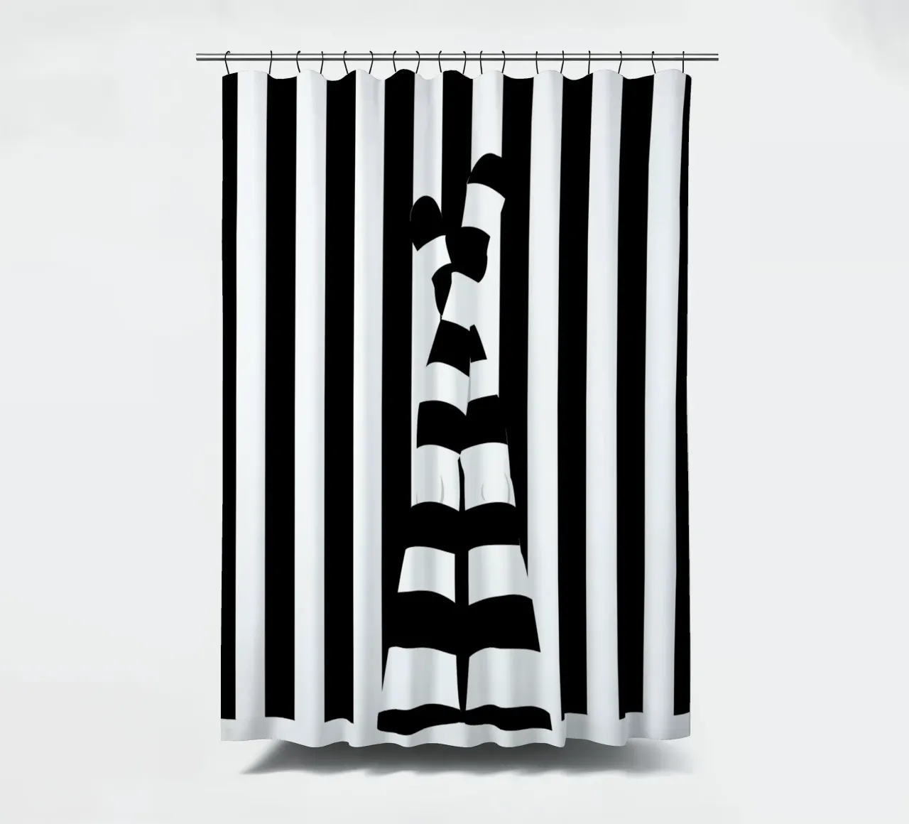 Striping legs shower curtain by Ctoft