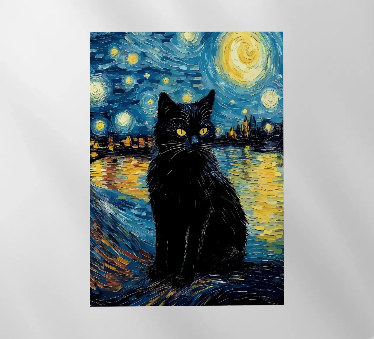 Gatto Notte Stellata pellicola backlit da Adrian Patel