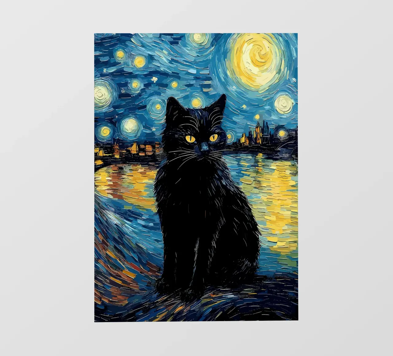 Cat Starry Night photo wallpaper by Adrian Patel