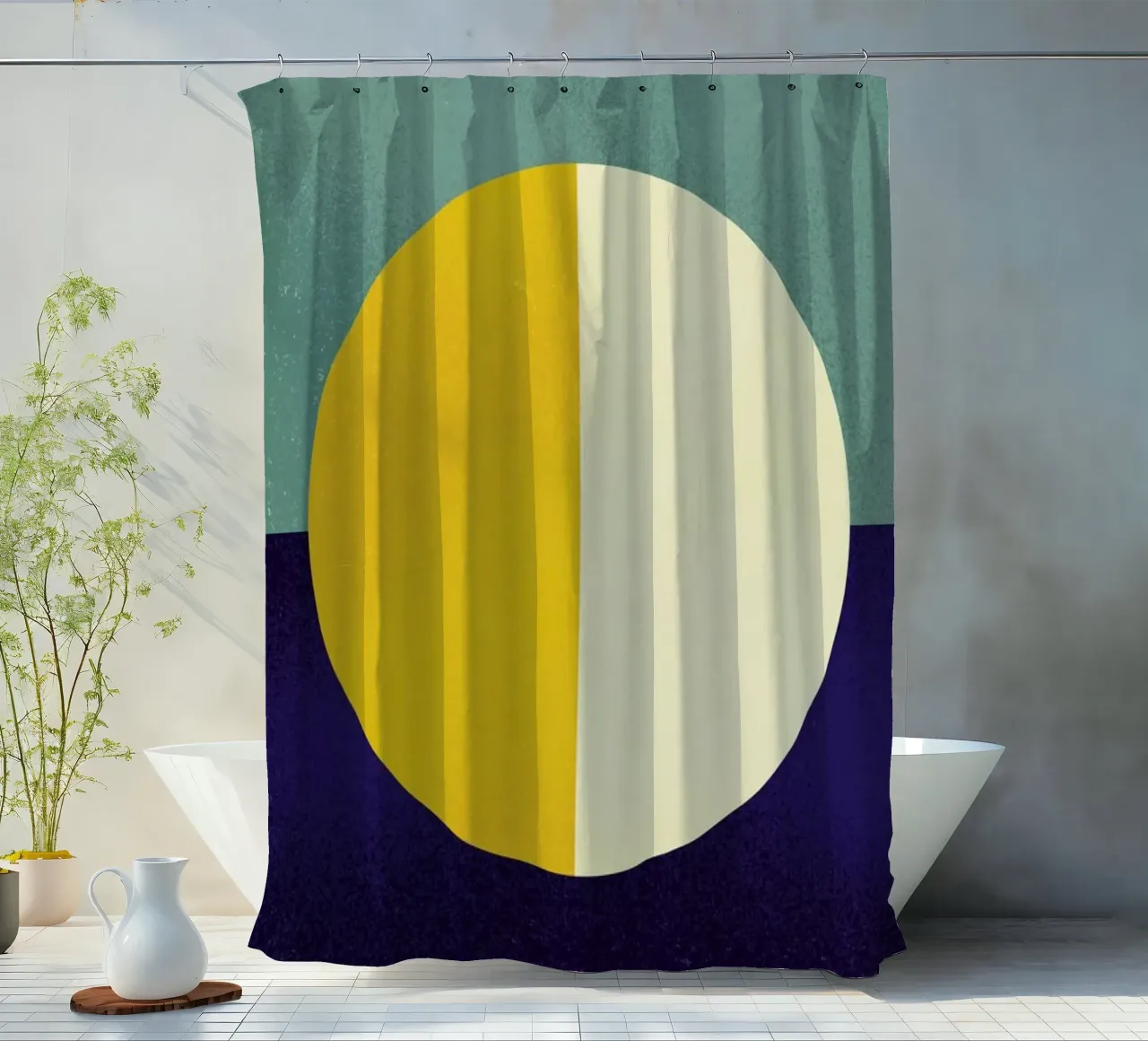 Light and Dark shower curtain by daylight design studio
