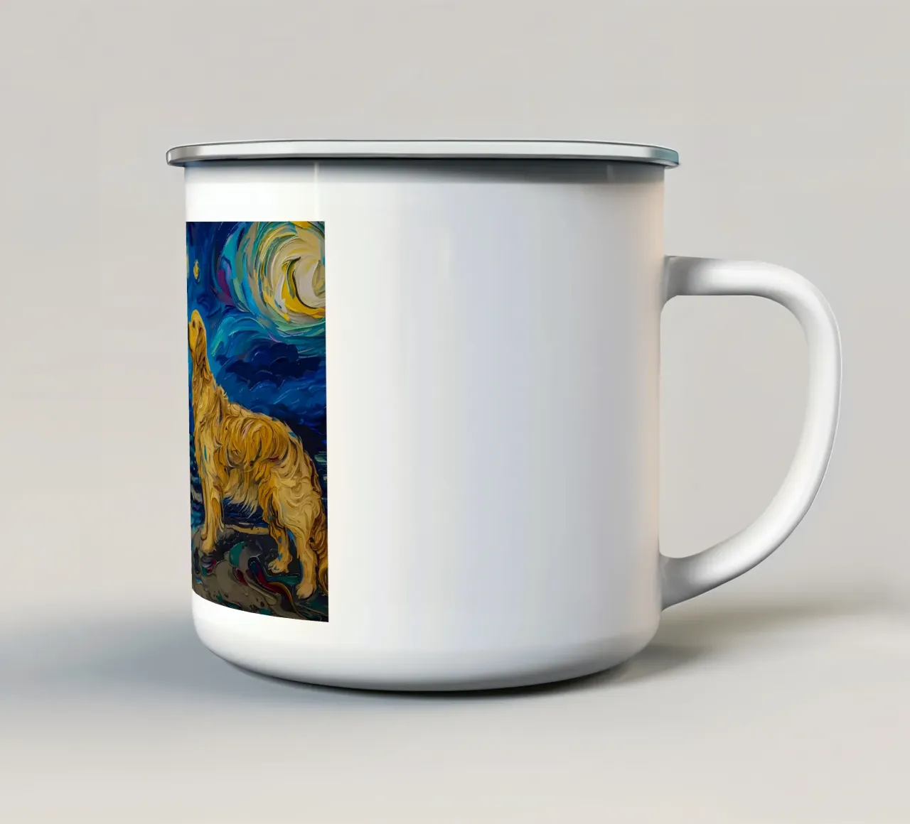 cane vangogh tazza in smalto da Adrian Patel
