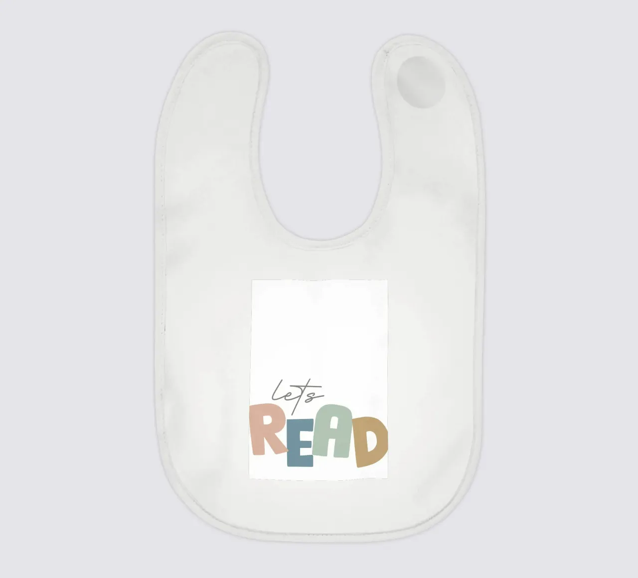 Lets Read baby bib by Aiden Garcia