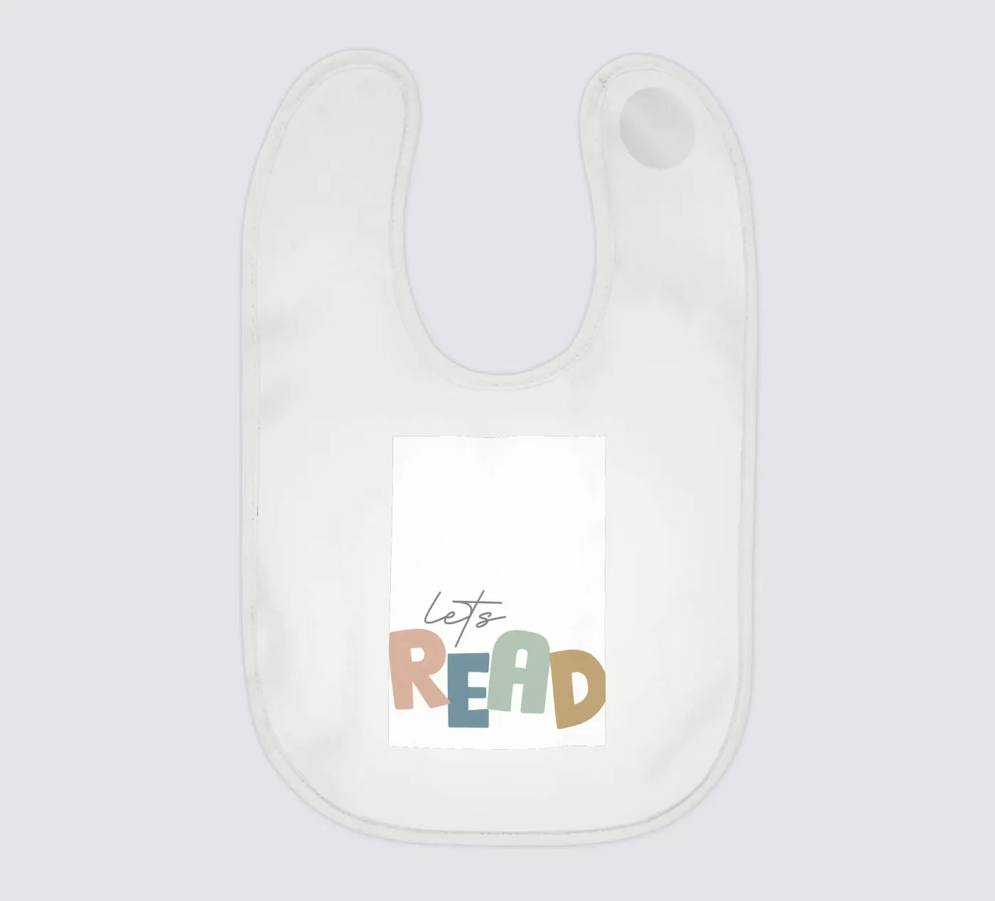 Lets Read baby bib by Aiden Garcia