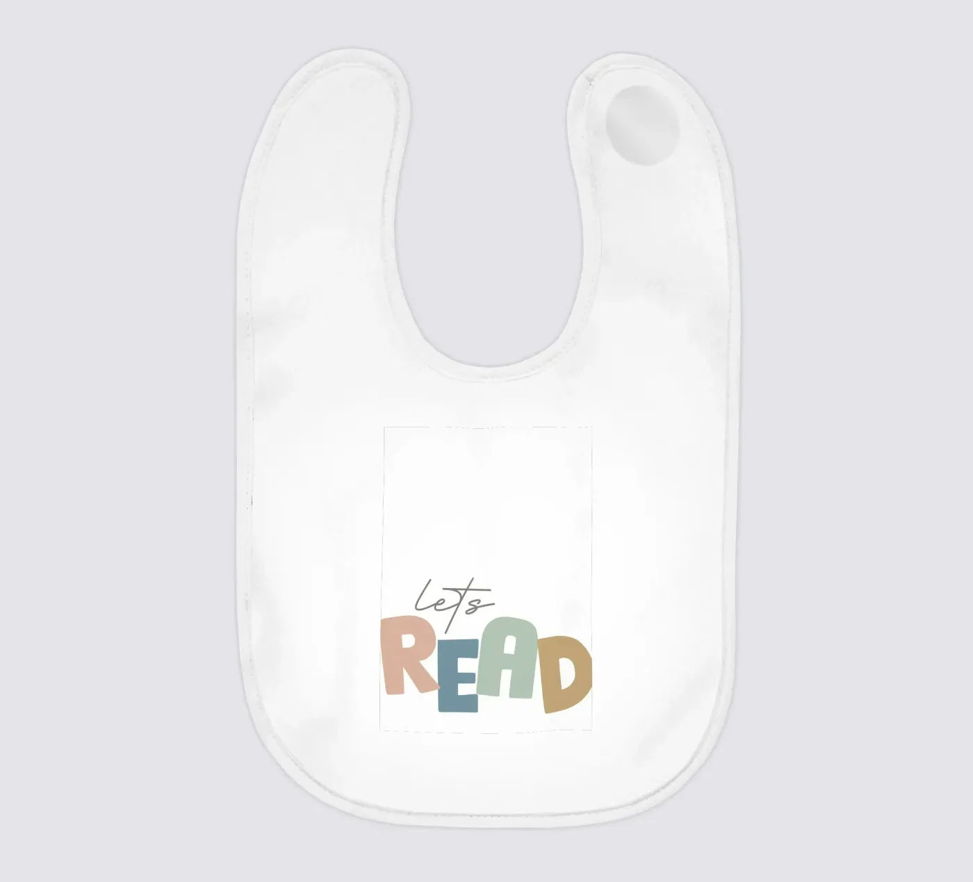 Lets Read baby bib by Aiden Garcia