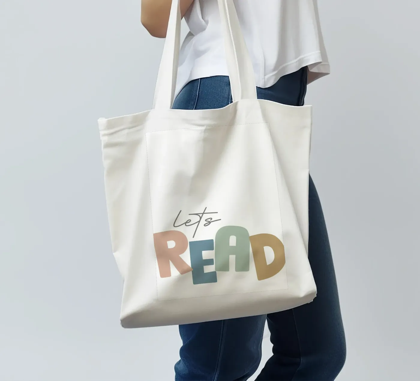 Lets Read tote bag by Aiden Garcia