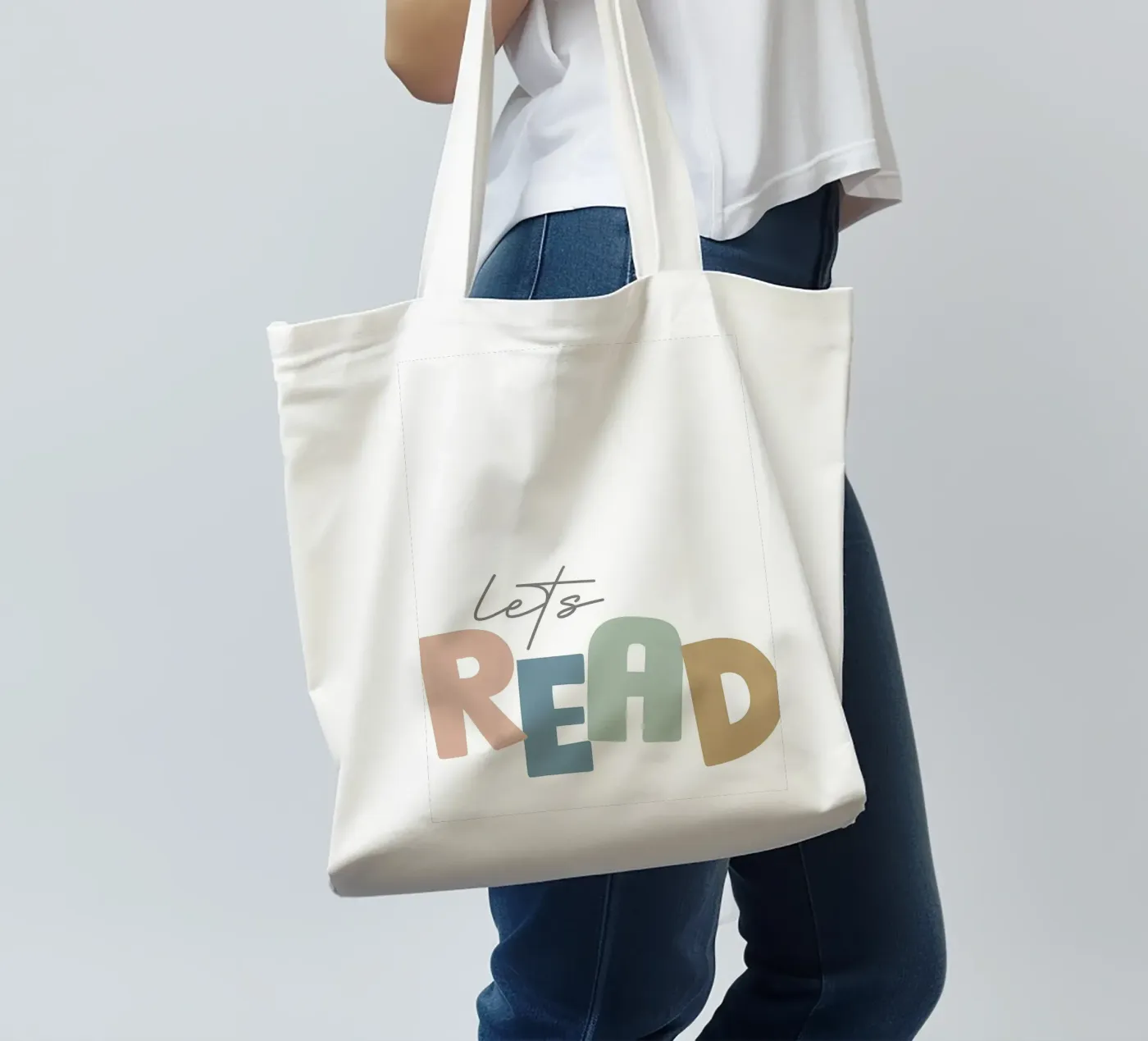 Lets Read tote bag by Aiden Garcia