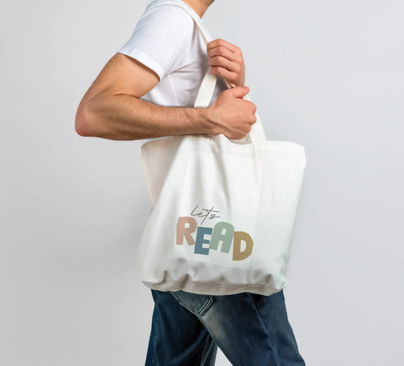 Lets Read tote bag by Aiden Garcia