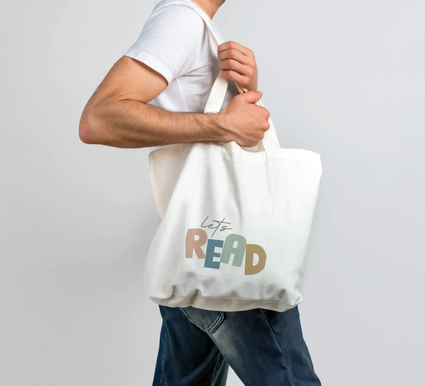 Lets Read tote bag by Aiden Garcia