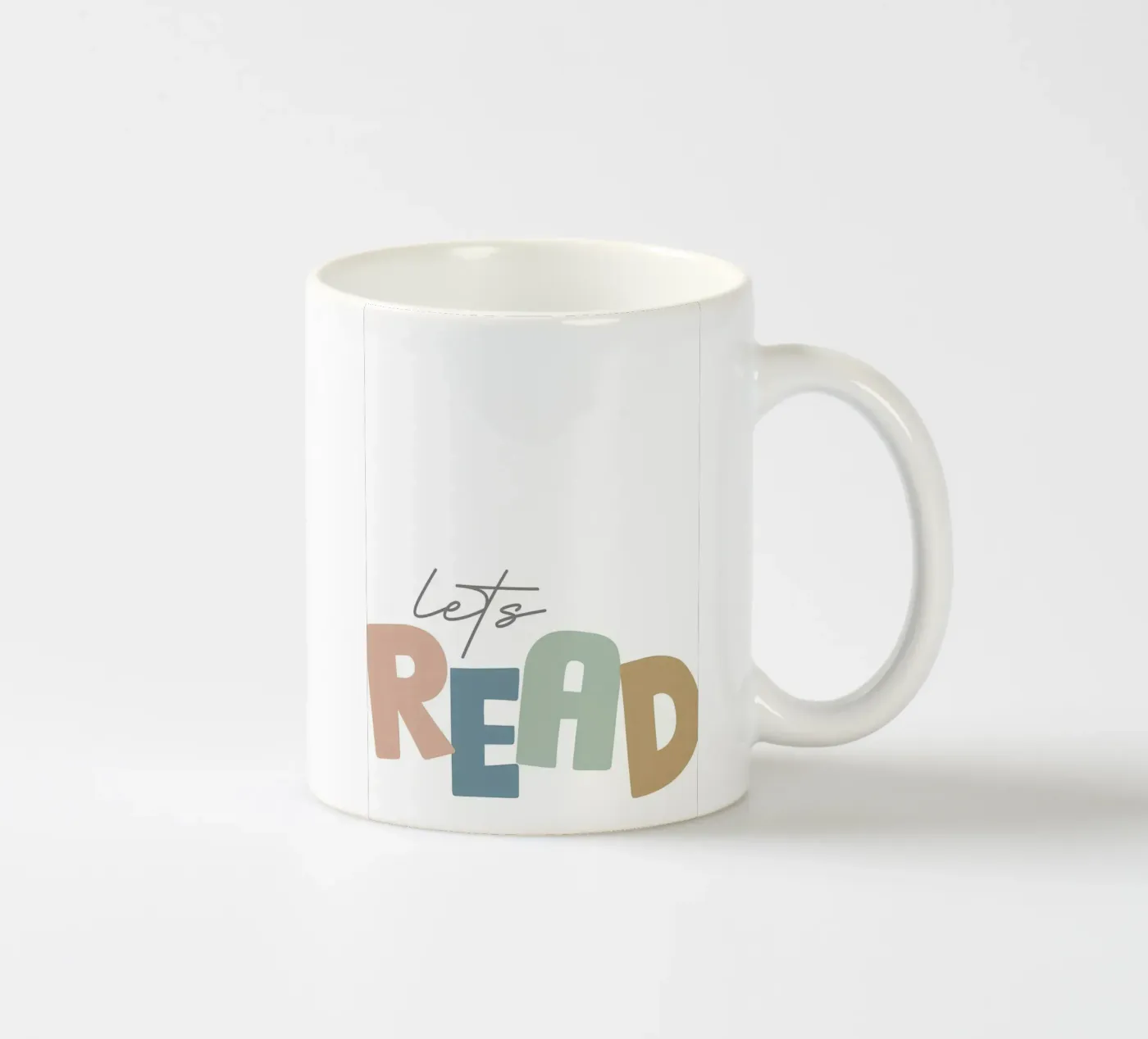 Lets Read ceramic mug by Aiden Garcia