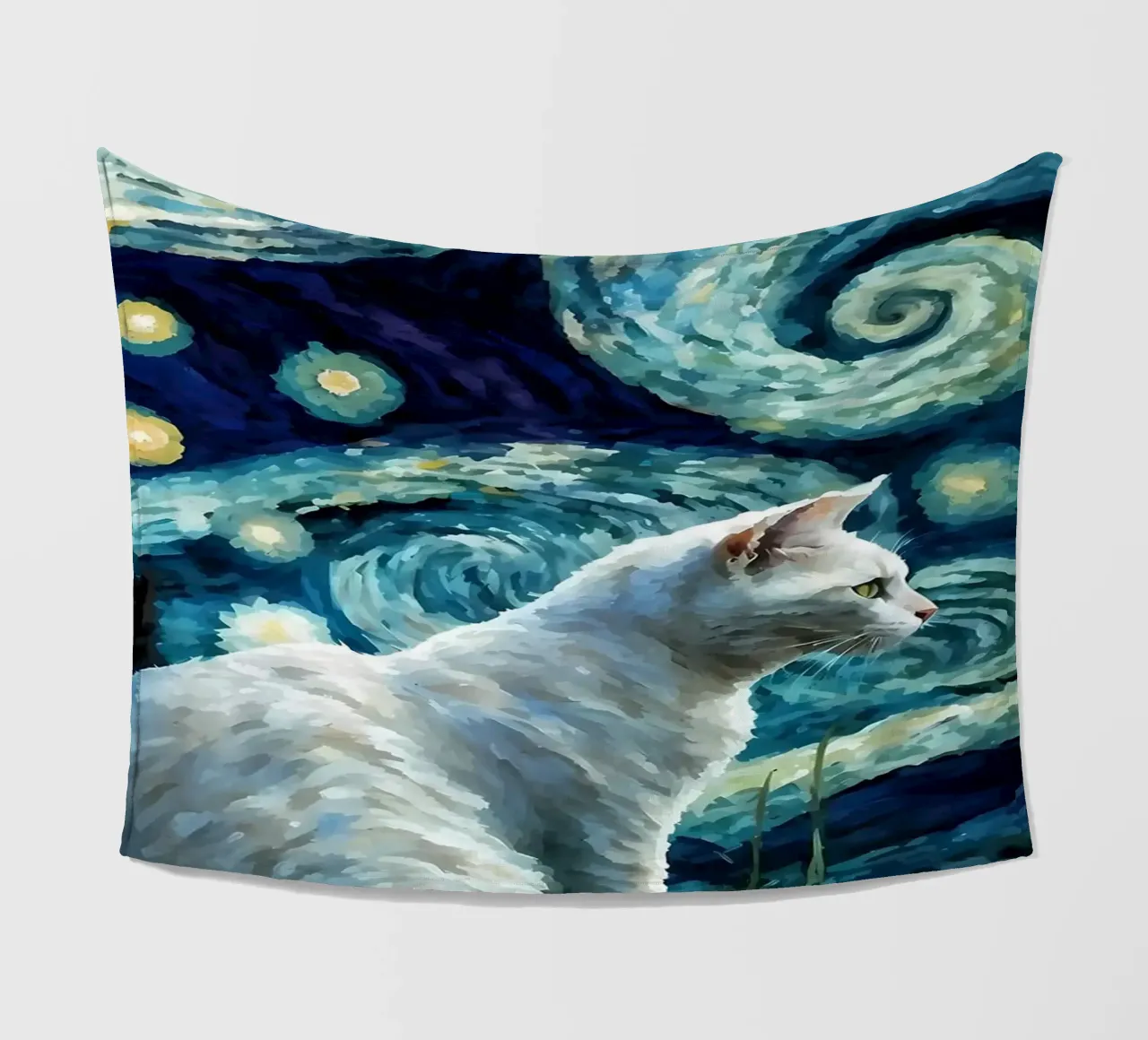 gatto vangogh coperta in pile da Adrian Patel