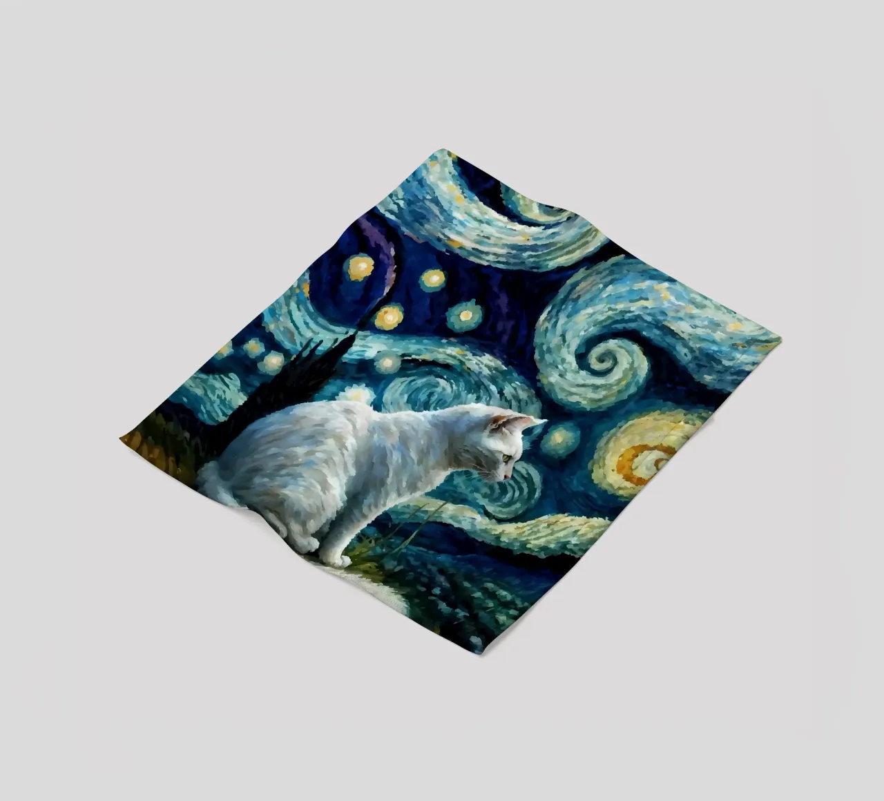 gatto vangogh coperta in pile da Adrian Patel