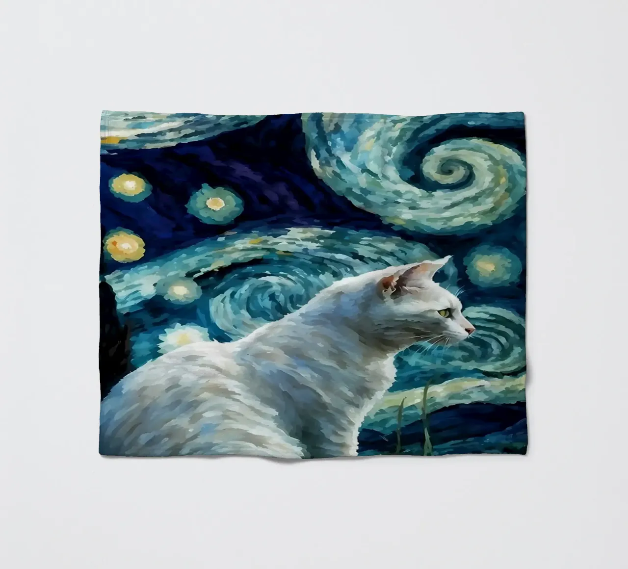gatto vangogh coperta in pile da Adrian Patel