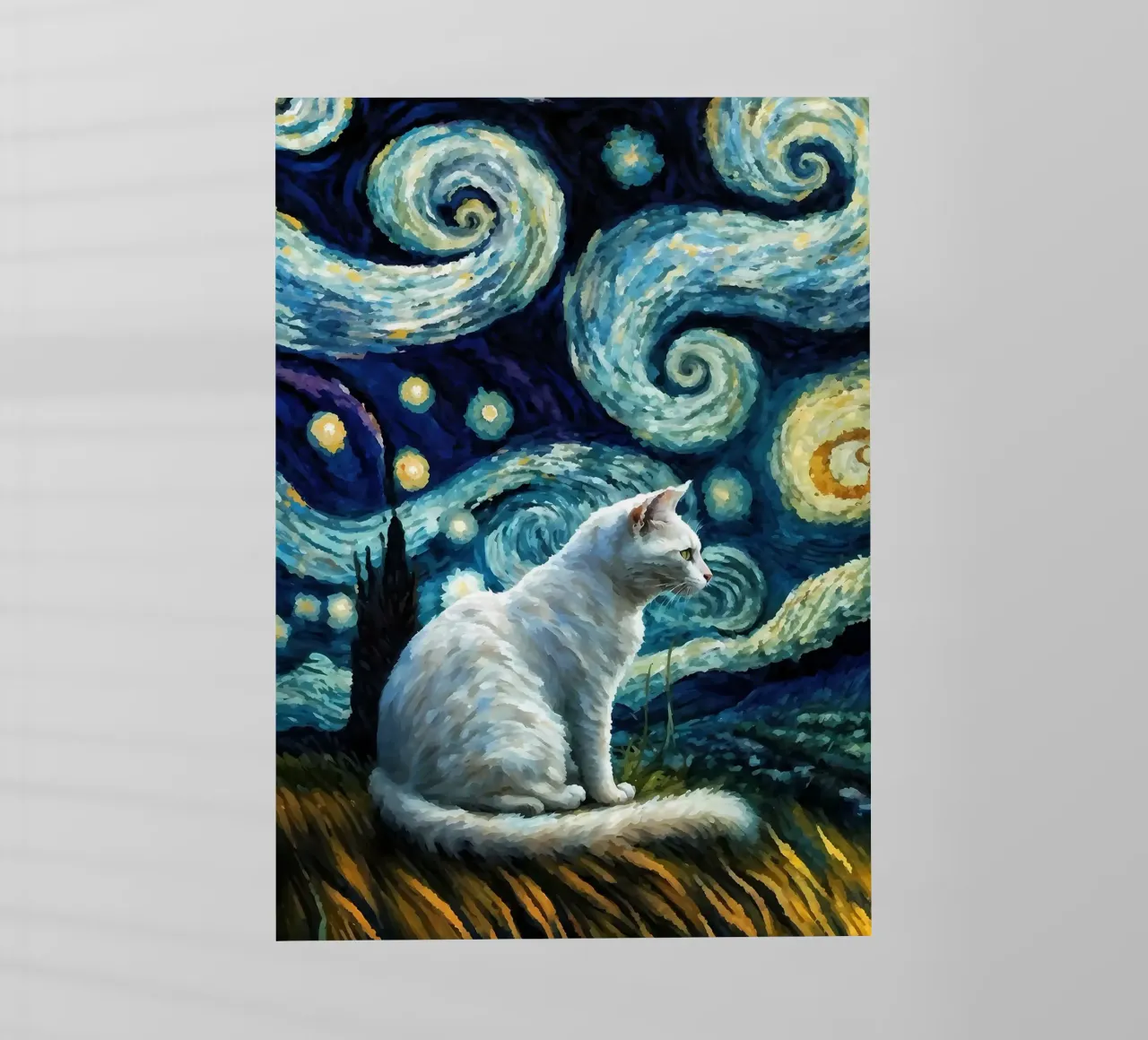 gatto vangogh pellicola backlit da Adrian Patel