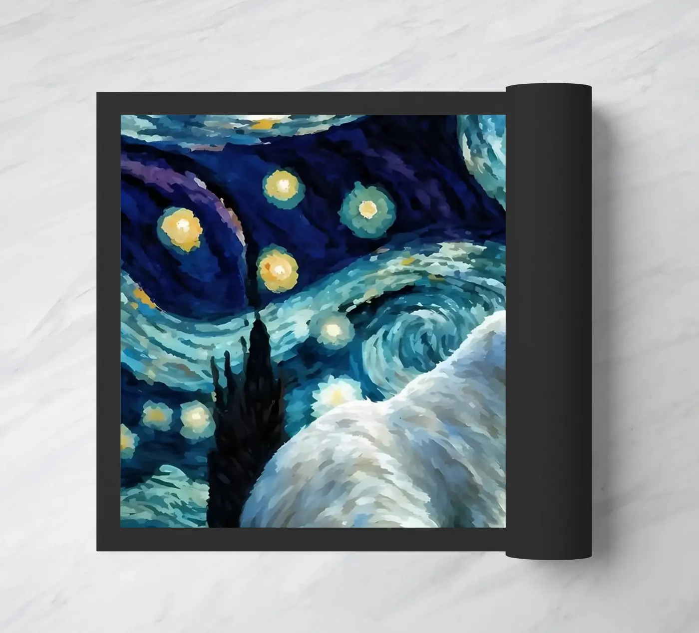 cat vangogh deurmat van Adrian Patel