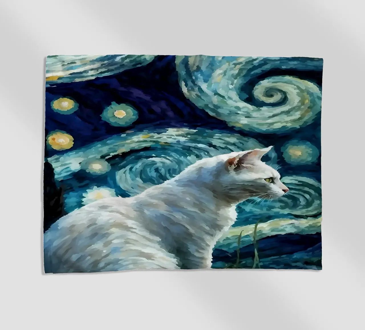 gatto vangogh telo mare da Adrian Patel