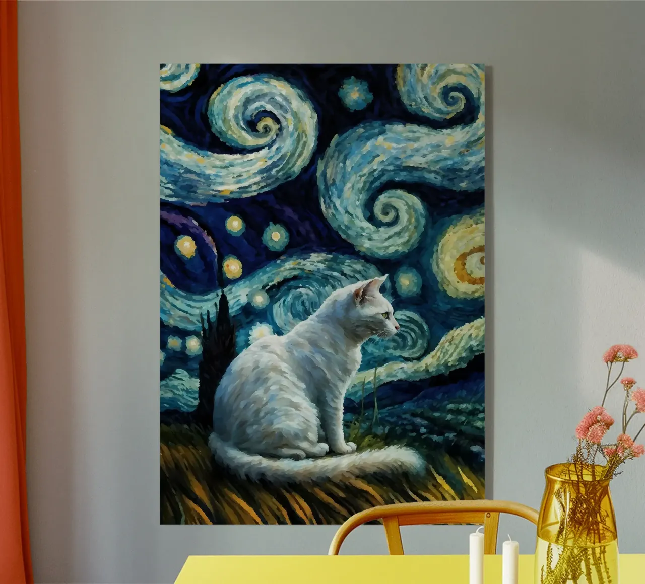 gatto vangogh plexiglass da Adrian Patel