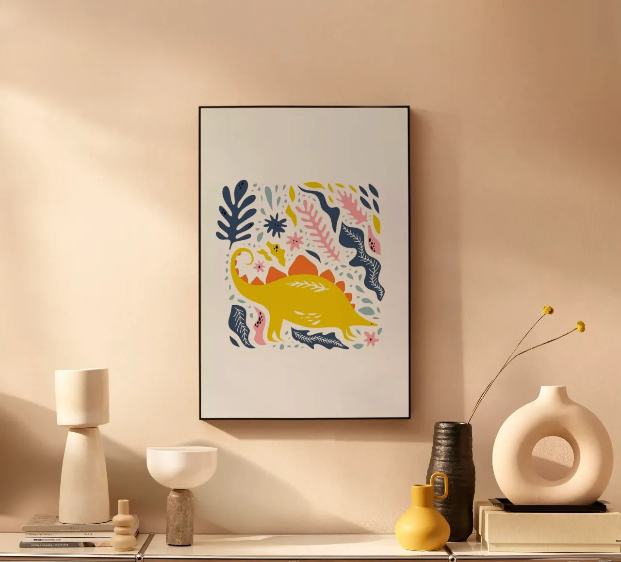 Dinosaur aluminium-dibond van Little Flourishes