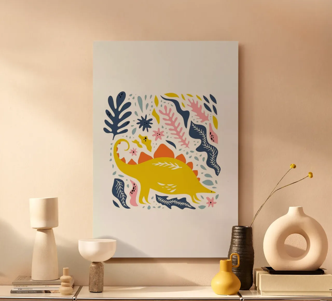 Dinosaur aluminium-dibond van Little Flourishes