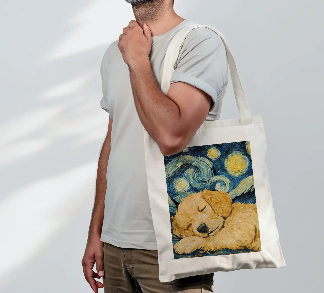 Golden Retriever Puppy tote bag de Adrian Patel