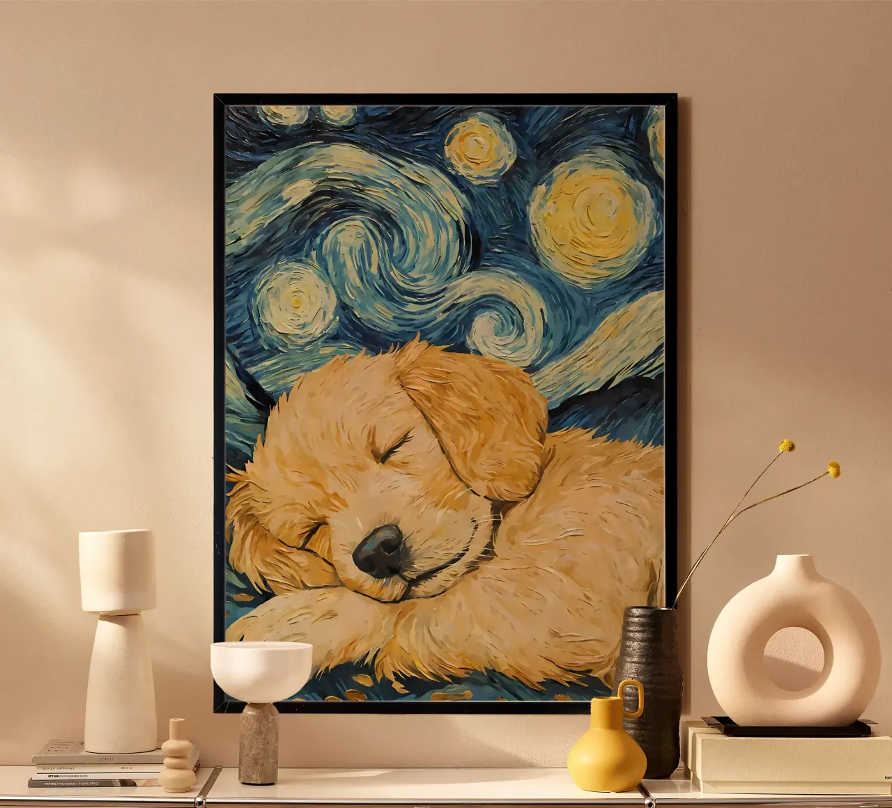 Cucciolo di Golden Retriever carta hahnemühle da Adrian Patel