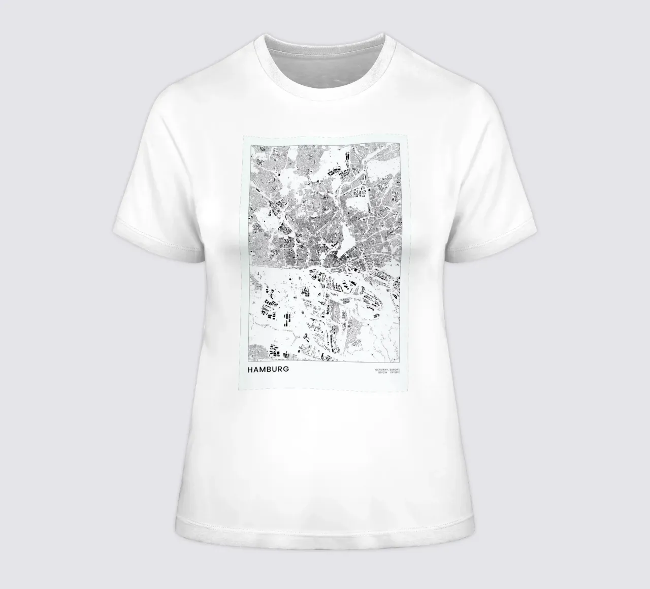 Hamburg Frauen T-Shirt von The Cartography Collection