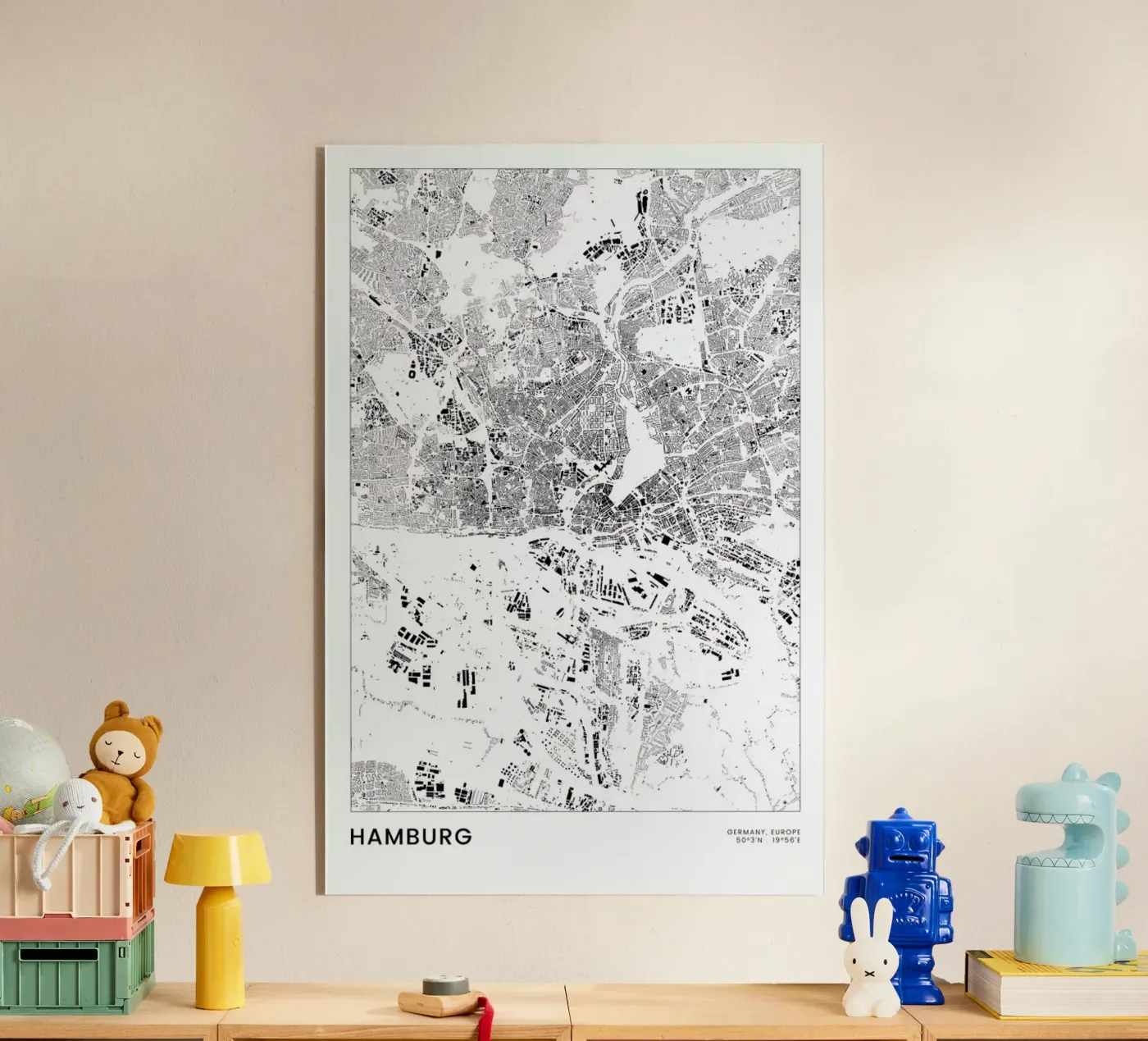 Hamburg plexiglas de The Cartography Collection