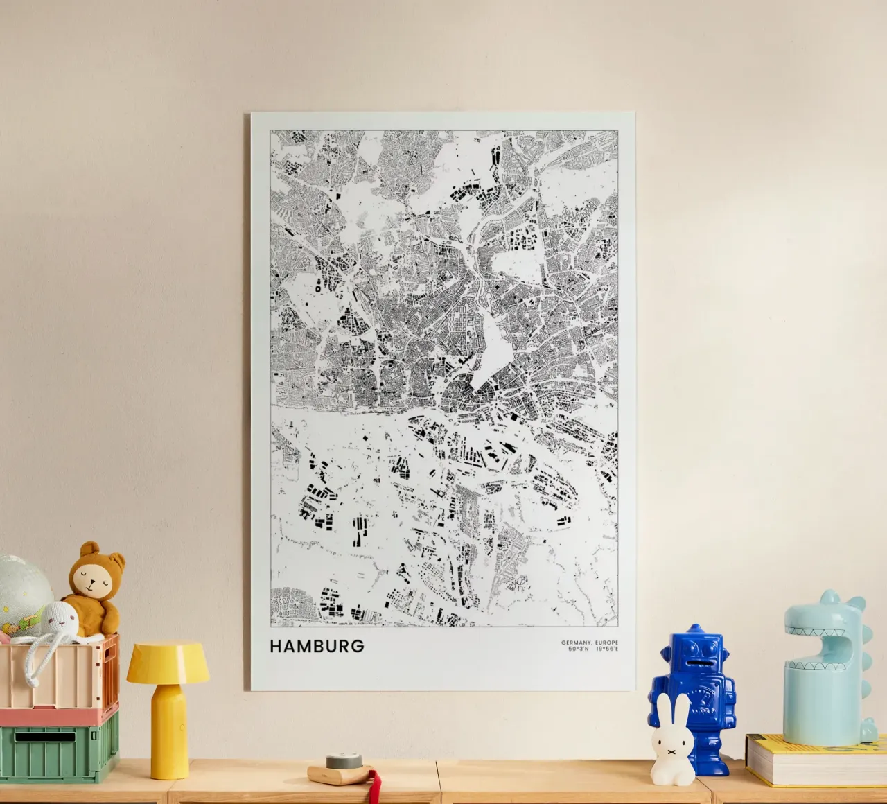 Hamburg plexiglass da The Cartography Collection