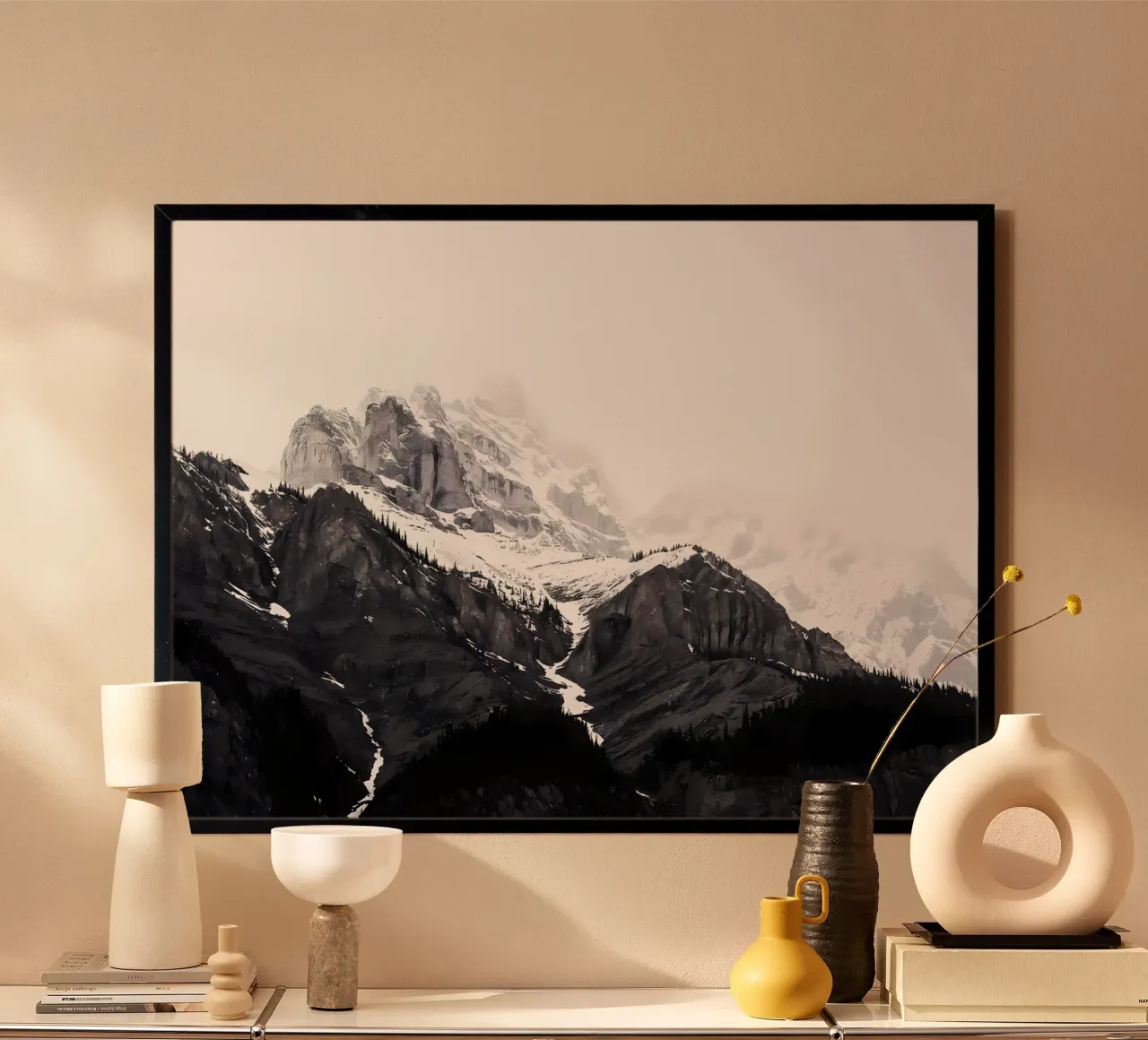 Terre ghiacciate poster con telaio in alluminio da Matthew Katz