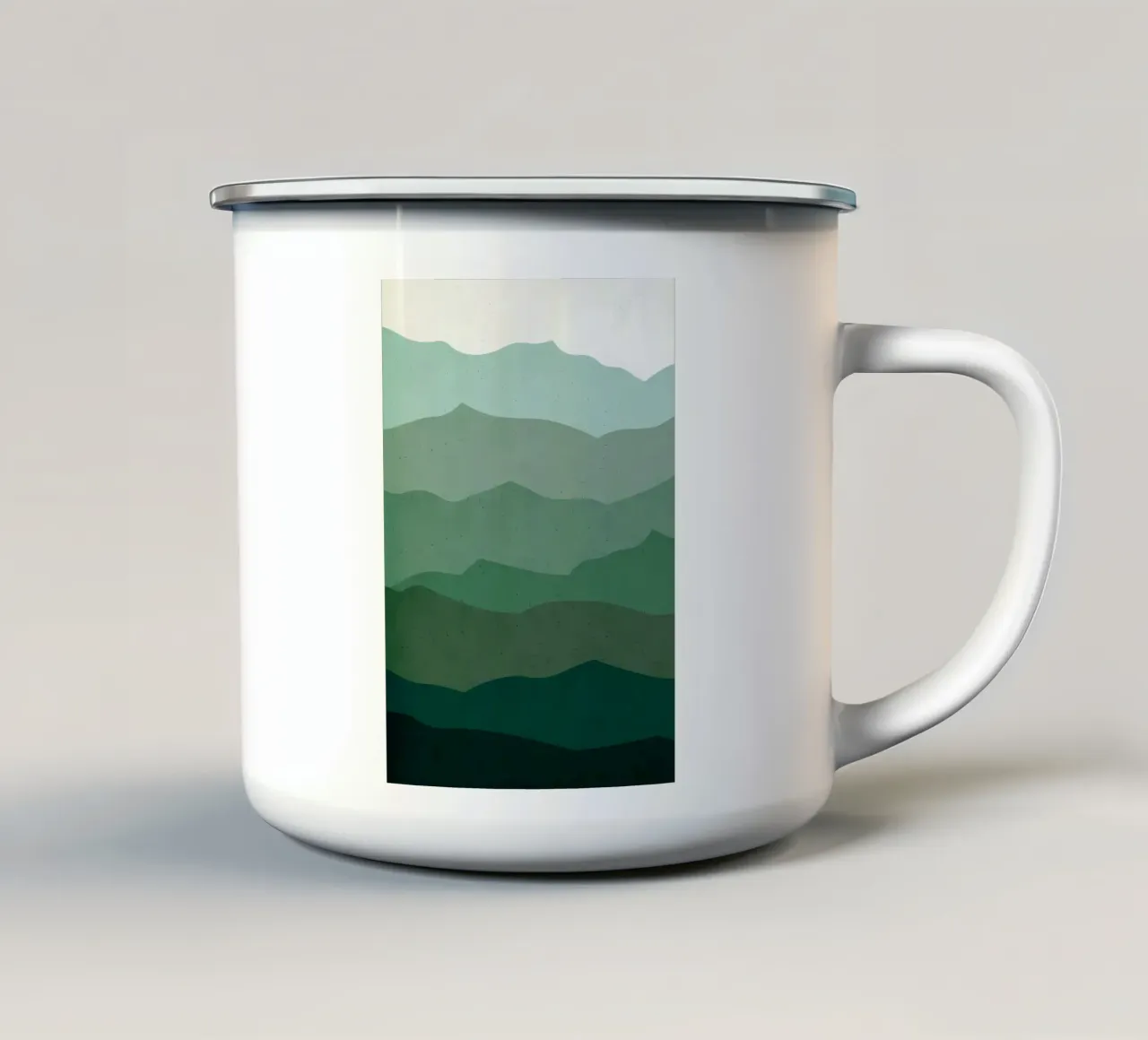 Paesaggio semplice 1 tazza in smalto da Bartosz Powalka