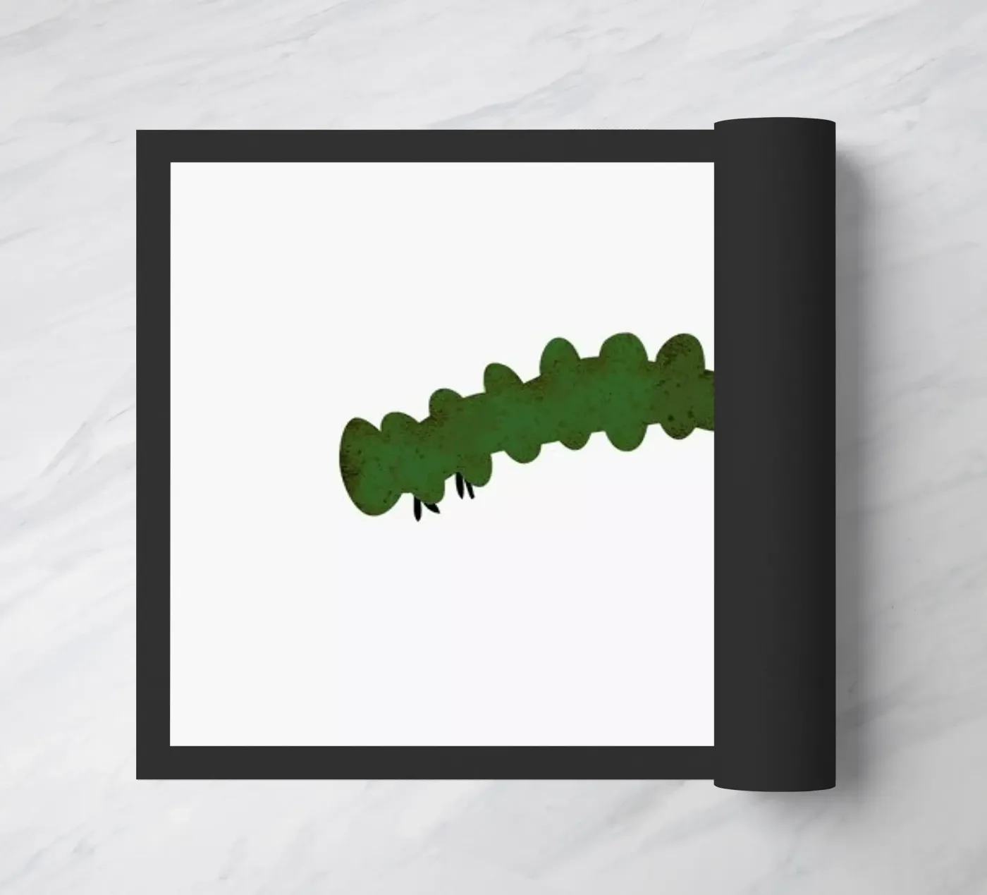 Inchworm doormat by Little Flourishes