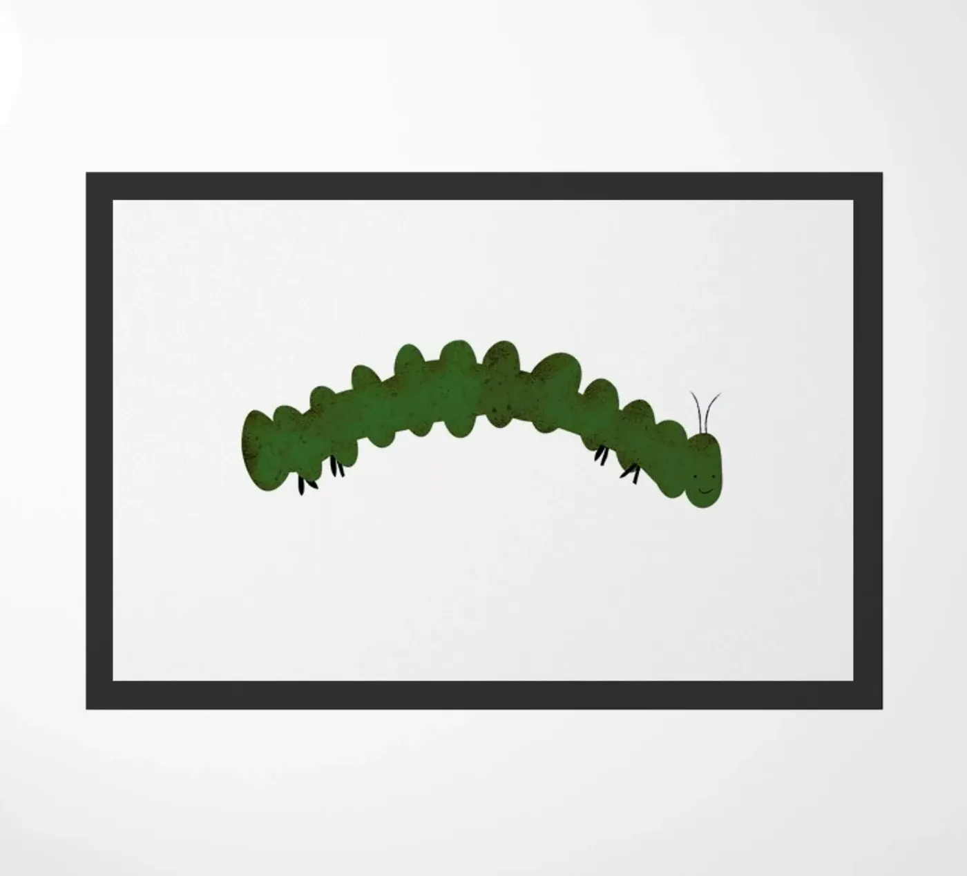 Inchworm doormat by Little Flourishes