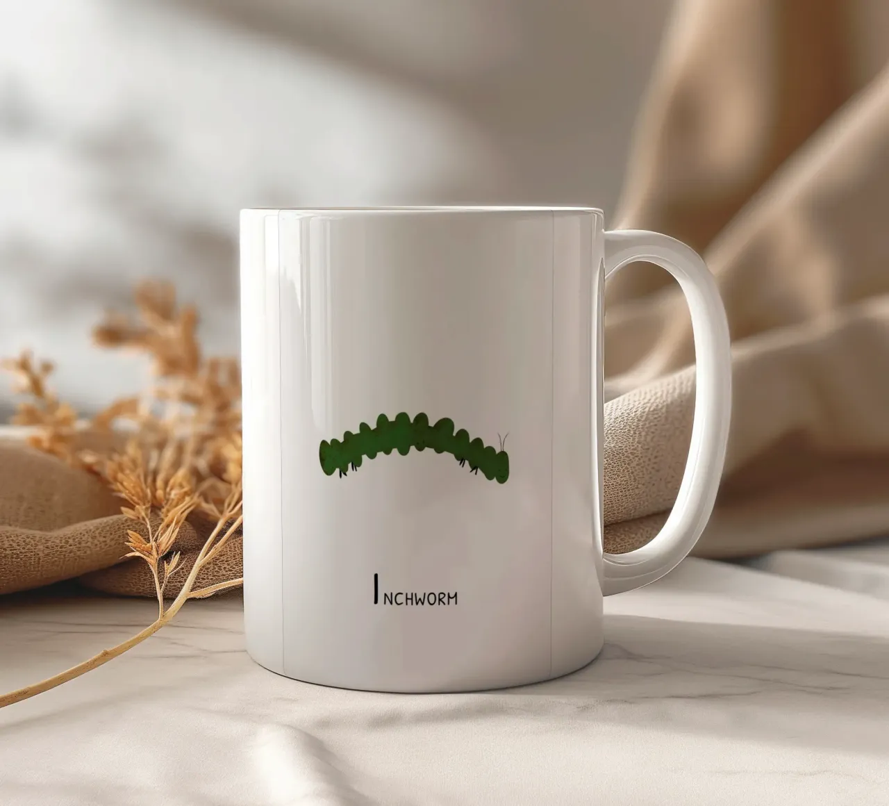 Inchworm tazza in ceramica da Little Flourishes