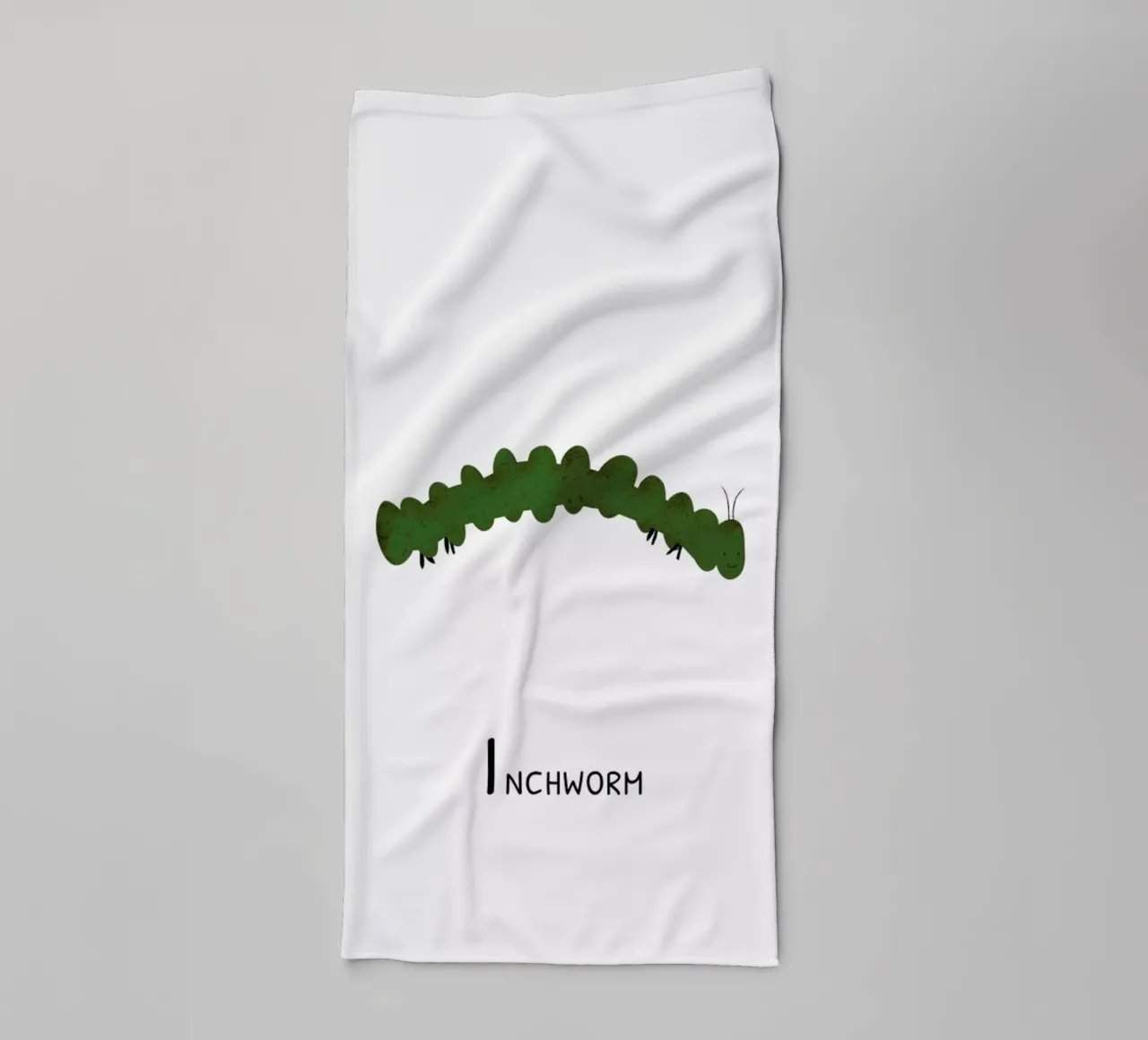 Inchworm towel by Little Flourishes