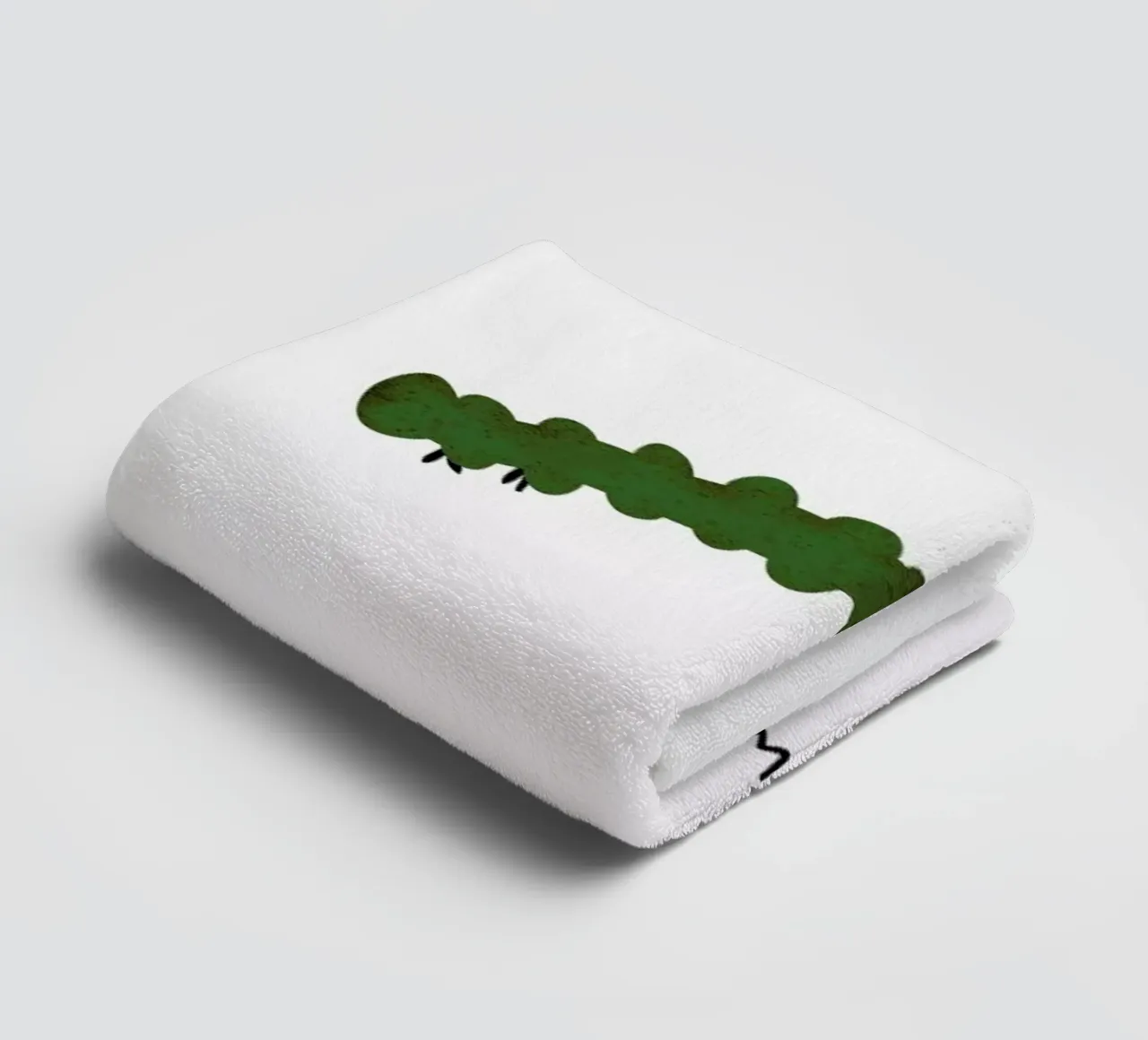 Inchworm towel by Little Flourishes