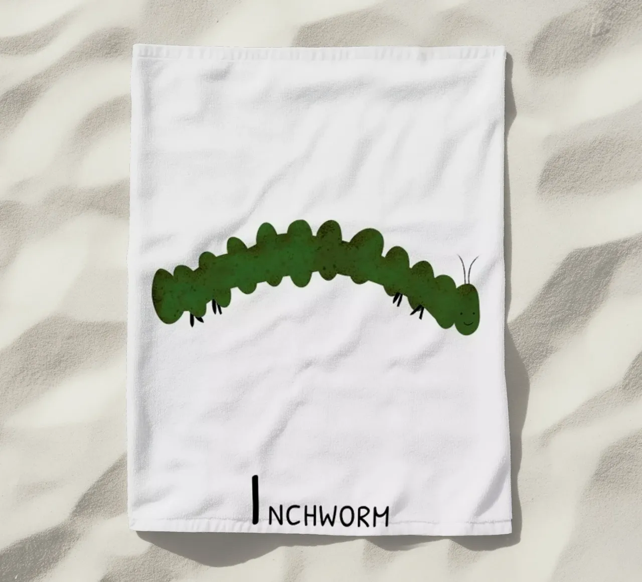 Inchworm telo mare da Little Flourishes