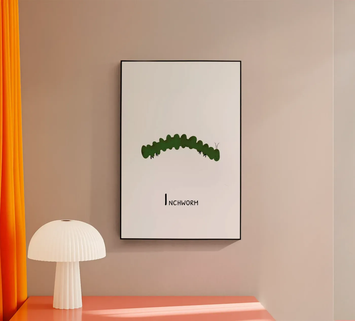 Inchworm acryl van Little Flourishes