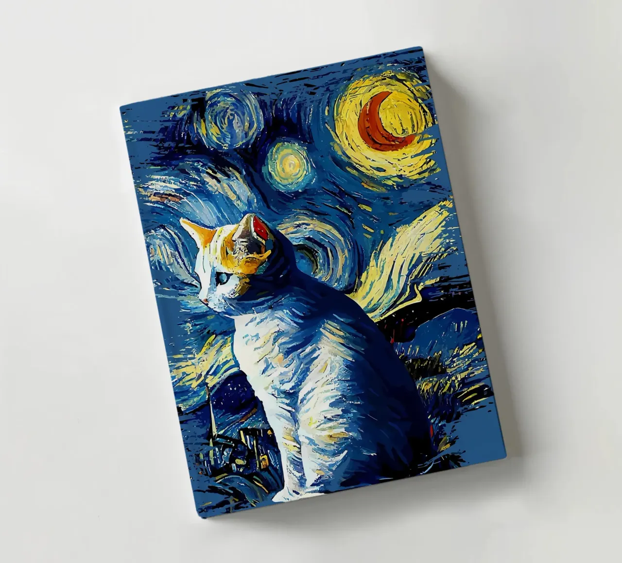 Starry Night Cat notebook by Adrian Patel