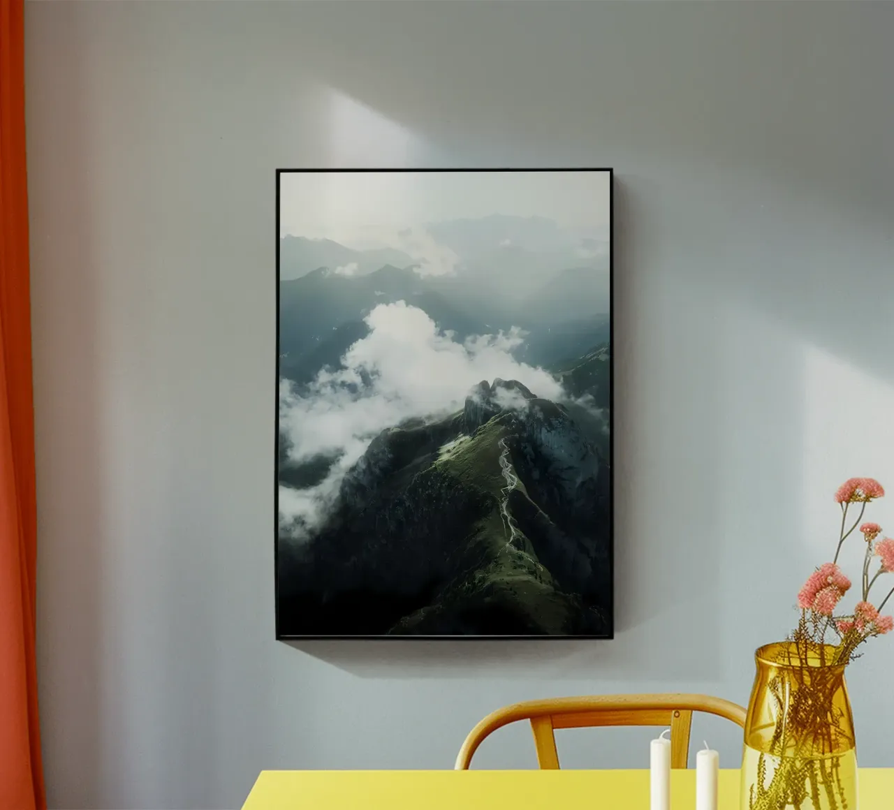 Montagna con nuvole plexiglass da Matthew Katz