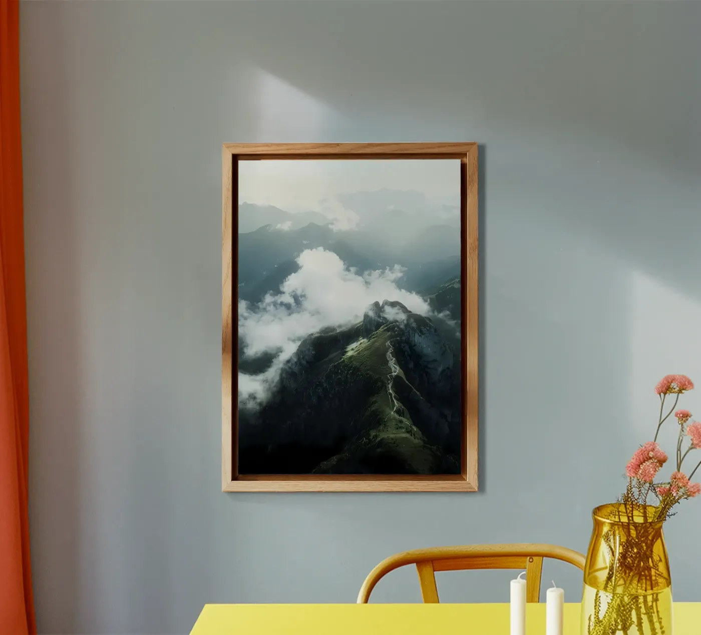 Mountain with clouds forex plate by Matthew Katz