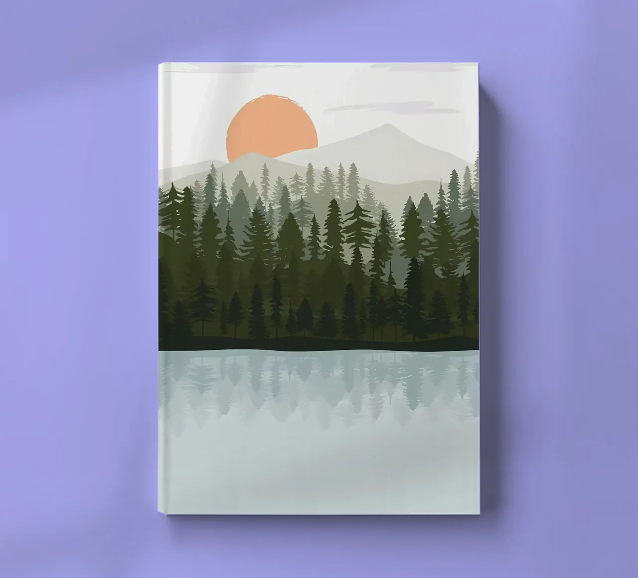 Sun Set on mountain notebook by Bartosz Powalka