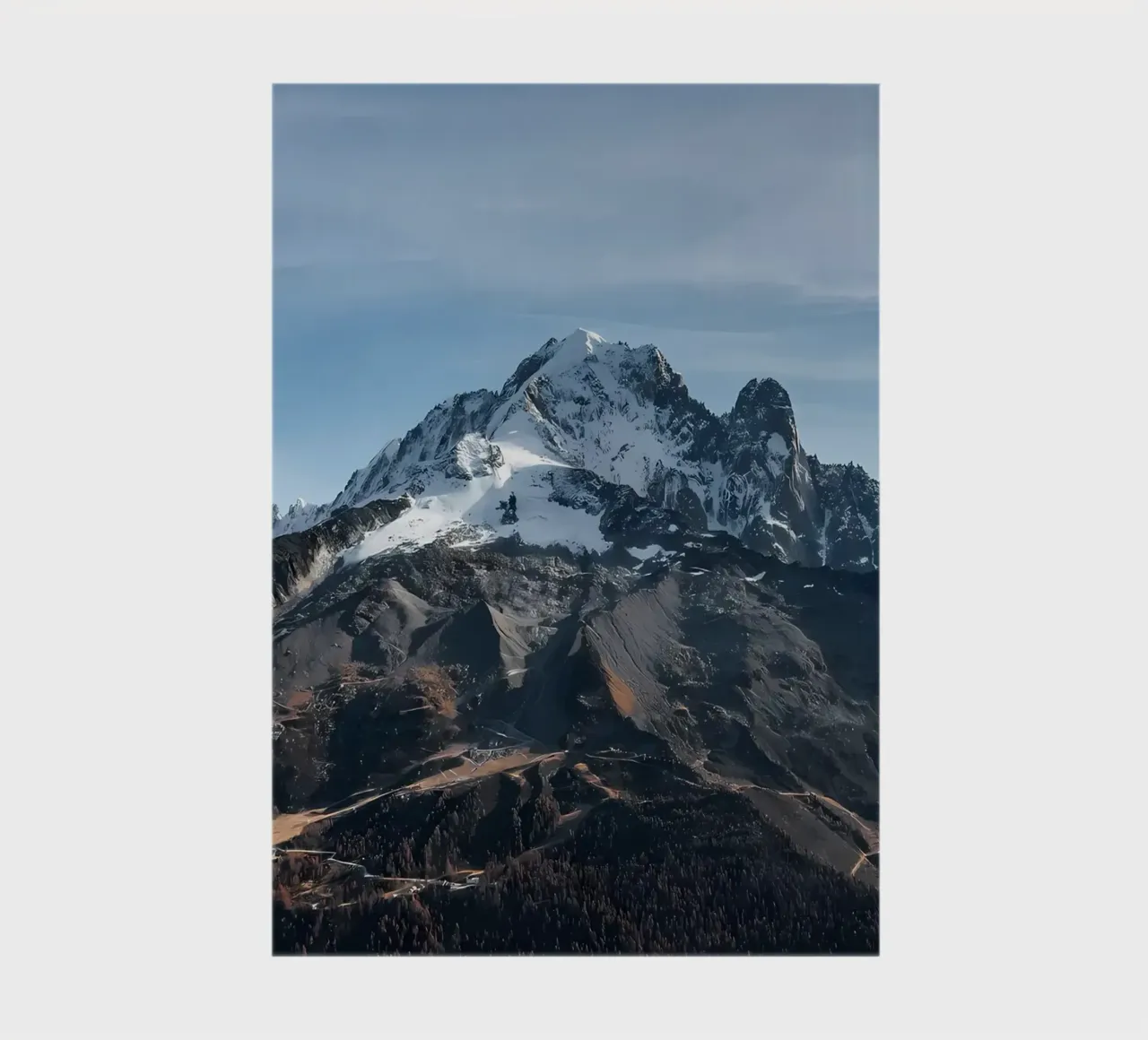 Snowy Mountain Peak in Chamonix Mont-blanc notebook by Matthew Katz