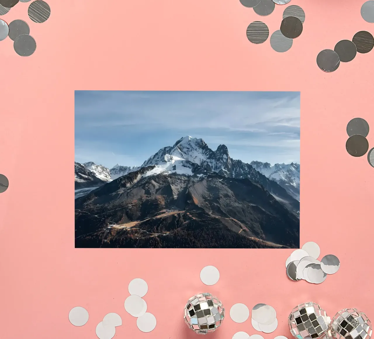 Snowy Mountain Peak in Chamonix Mont-blanc sticker by Matthew Katz