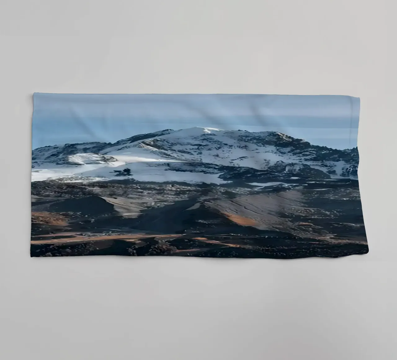 Snowy Mountain Peak in Chamonix Mont-blanc towel by Matthew Katz