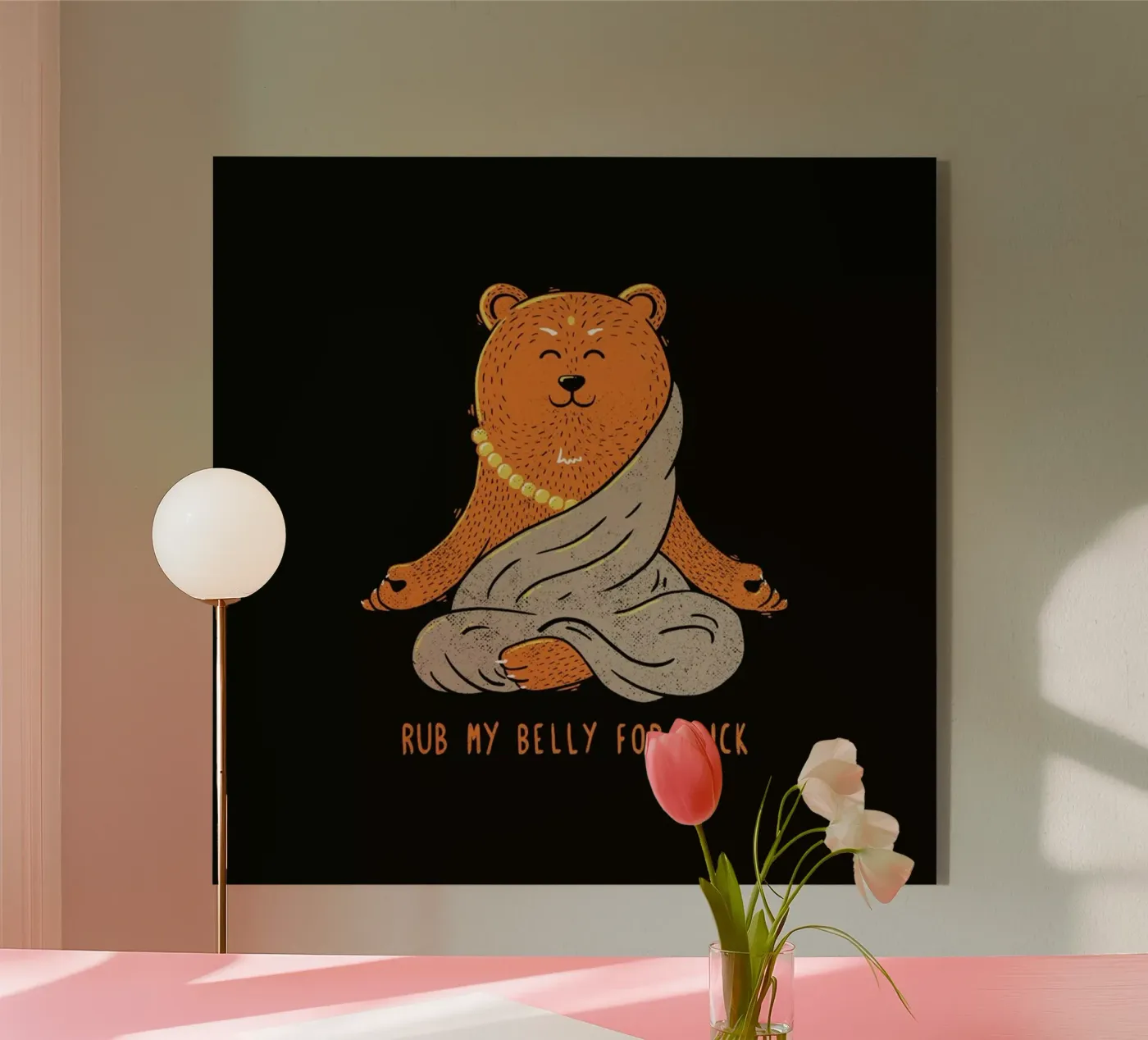 Buddha Bear acryl van Tobe Fonseca